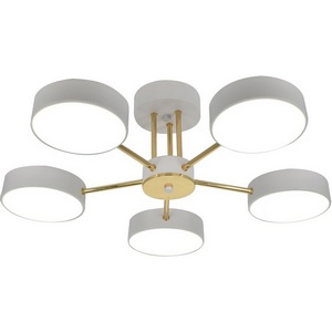 Изображение товара Люстра led с 5 плафонами (+ночной режим) на штанге Escada Rune 10262/5LED 64Вт, металл/акрил, белый/золото