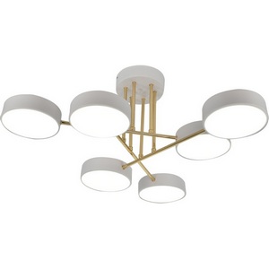 Изображение товара Потолочная люстра (+ночной режим) на штанге Escada Rune 10262/6LED 78Вт, с ПДУ, металл/акрил, белый/золото