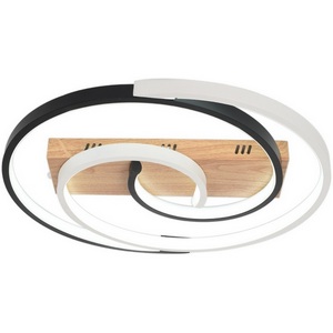 Изображение товара Потолочная люстра светодиодная с пультом (Ночной режим, С таймером) Escada 10265/1LED 67W Black/Wood