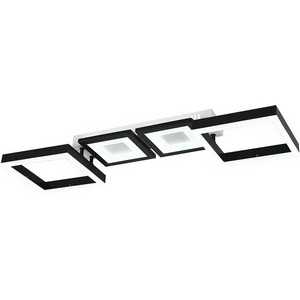 Изображение товара Потолочный светодиодный светильник (ночной режим, таймер) Escada Scutum 10266/4LED 70Вт, с ПДУ, металл/акрил, черный