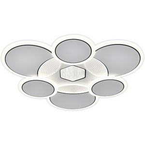 Изображение товара Потолочная люстра (+ночной режим) светодиодная Escada Dune 10277/6LED 80Вт, с ПДУ, металл/акрил, белый/чёрный