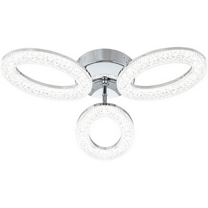 Изображение товара Потолочная люстра (+ночной режим) с пультом Escada Barit 10283/3LED 72Вт, металл/акрил, хром