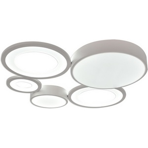 Изображение товара Потолочный светодиодный светильник (ночной режим, таймер) Escada Streamline 10286/5LED 53Вт, с ПДУ, металл/акрил, белый