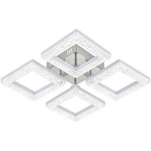 Изображение товара Потолочная люстра (+ночной режим) светодиодная Escada Aquarius 10287/4LED 62Вт, с ПДУ, металл/акрил, хром/белый/прозрачный