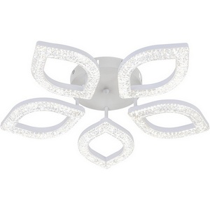 Изображение товара Люстра потолочная светодиодная на 10 м? (+ночной режим) Escada Aquarius 10289/5LED 62Вт, с ПДУ, металл/акрил, белый/прозрачный