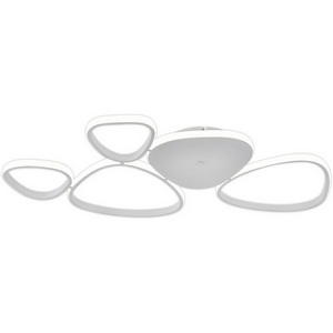 Изображение товара Потолочная люстра (+ночной режим) с пультом светодиодная Escada Index 10290/5LED 97Вт, металл/силикон, белый