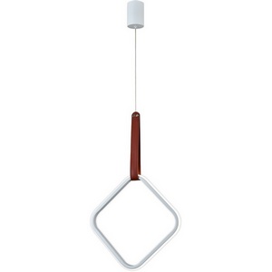 Изображение товара Подвесной светодиодный светильник Escada Alliance 10296/1LED White 34Вт, кожа/металл/силикон, белый