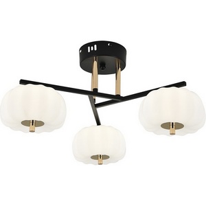 Изображение товара Потолочные люстра светодиодная 30 вт Escada Halma 10301/3LED 30Вт, 2305лм, 3000-6000K, Ra>80, изменение цветовой температуры с помощью выключателя, металл/пластик, черный/белый/золото