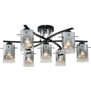 Изображение товара Потолочная люстра на штанге Escada Iberis 1101/7P Black 7x40Вт E27, металл/стекло, черный