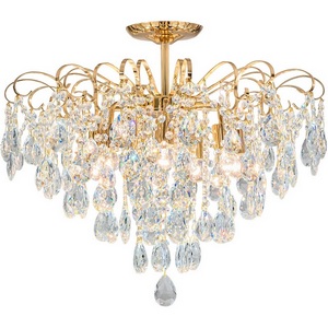 Изображение товара Люстра хрустальная потолочная на штанге E27*60W White/Gold Escada Crown 1113/7PL