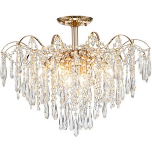 Изображение товара Потолочная люстра хрустальная на штанге E14*40W Escada Aurea 1124/8PL с подвесками