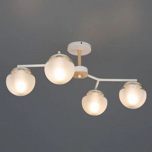 Изображение товара Потолочная люстра на штанге 1130/4PL E27 60W White/Gold Escada Avignon White в форме шара