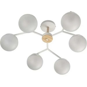 Изображение товара Потолочная люстра на штанге 1130/6PL E27 60W White/Gold Escada Avignon White в форме шара