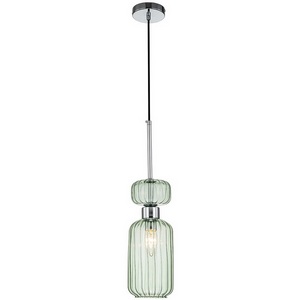 Изображение товара Подвесной светильник Escada Gloss 1141/1S Chrome/Green 1x60Вт E14, металл/стекло, хром/зеленый