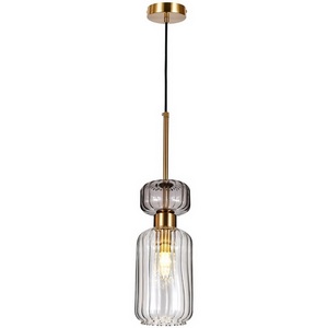 Изображение товара Подвесной светильник Escada Gloss 1141/1S Smoke/Clear E14*60W Antique copper/Smoke/Clear