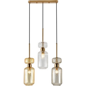 Изображение товара Подвесной светильник Escada Подвесной светильник Escada Gloss 1141/3S BG/CL/AM 3x60 E14, металл/стекло, античная медь