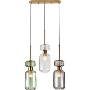 Изображение товара Подвесной светильник Escada Подвесной светильник Escada Gloss 1141/3S CL/GN/SM 3x60 E14, металл/стекло, античная медь