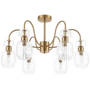 Изображение товара Потолочная люстра на штанге 1141/6PL E14*60W Antigue copper/Clear Escada GLOSS Clear