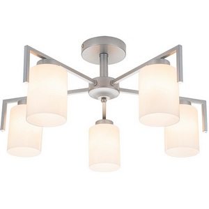 Изображение товара Потолочная люстра на штанге Escada Style 1142/5P Silver 5х60Вт E27, металл/стекло, серебро