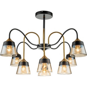 Изображение товара Потолочная люстра на штанге Escada Cobra 1147/8P E27*40W Black/Brass