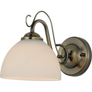 Изображение товара Бра Escada Essay 1x40Вт E27, металл/стекло, бронза, белый матовый плафон