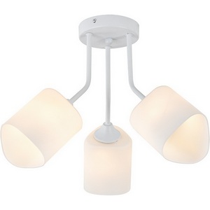 Изображение товара Люстра потолочная накладная с матовым плафоном Escada Ipomea 2102/3P 3x60Вт E27, металл/стекло, белый, матовый плафон