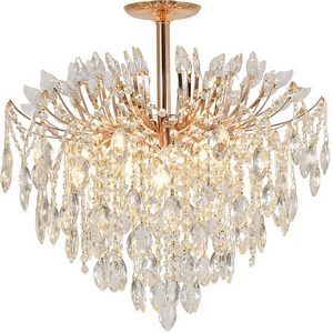 Изображение товара Потолочная люстра на штанге Escada Dimosari 2104/8P Gold 8x40Вт E14, металл/хрусталь, золото/прозрачный