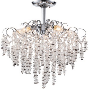 Изображение товара Потолочная люстра для гостиной мощностью 40 вт Escada Sardena 2106/5P Светильник на штанге 5х40Вт E14, металл/хрусталь, хром/прозрачный