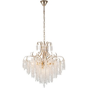 Изображение товара Подвесная люстра Escada Favero 2108/8P 8х40Вт E14, металл/хрусталь, золото/прозрачный