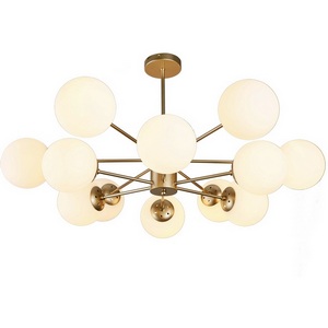 Изображение товара Потолочная люстра на штанге Escada Ethereal 2110/12P Gold E14*40W Champangne gold (плафоны шарики)