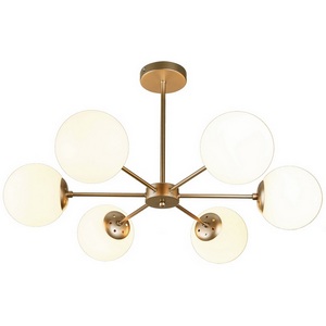 Изображение товара Потолочная люстра на штанге Escada Ethereal 2110/6P Gold E14*40W Champangne gold (плафоны шарики)