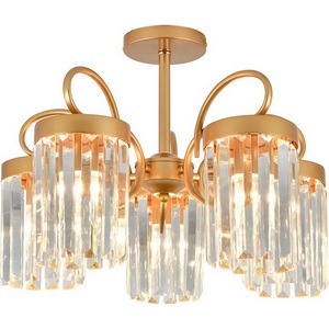 Изображение товара Потолочная люстра на штанге Escada Lofoyi 2116/5P 5x40Вт E14, металл/хрусталь, шампань, прозрачный хрусталь