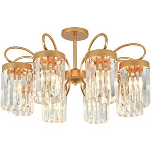 Изображение товара Потолочная люстра на штанге Escada Lofoy 2116/8Pi 8x40Вт E14, металл/хрусталь, шампань, прозрачный хрусталь