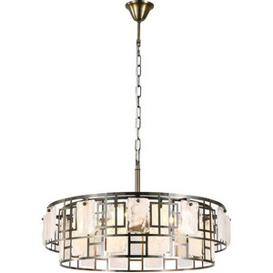 Изображение товара Подвесная люстра светодиодная 50 см Escada Tephida 2131/6S 6x40Вт E27, металл/стекло, бронза/белый матовый