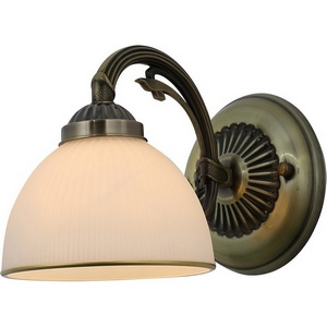 Изображение товара Бра Escada Ballad 2134/1A Bronze 1x40Вт E27, металл/стекло, бронза, белый матовый плафон