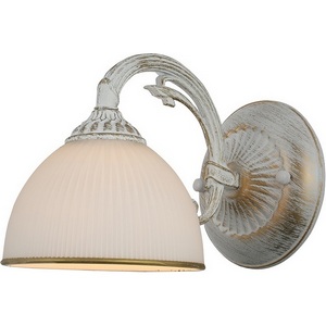 Изображение товара Бра Escada Ballad 2134/1A White 1x40Вт E27, металл/стекло, белый с патиной, белый матовый плафон