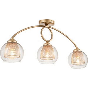 Изображение товара Потолочный Люстра 3х40Вт E14, металл/стекло, шампань (плафоны шарики)