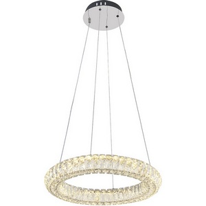 Изображение товара Подвесной светодиодный светильник Escada Royal 620/S LED 50Вт, 3000К-6000К, ПДУ, изменение цветовой температуры, металл/хрусталь, хром/прозрачный
