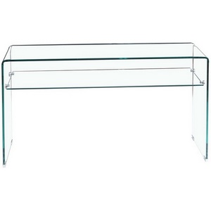 Изображение товара Консоль с полкой ESF GC-062 прозрачный (90)/Стекло (прямоугольная столешница, I I-образная опора)