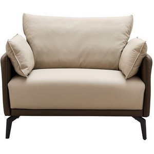 Изображение товара Кресло ESF ELEGANTE NAPPA ELSF015 бежевый 6615-коричневый /Кожа