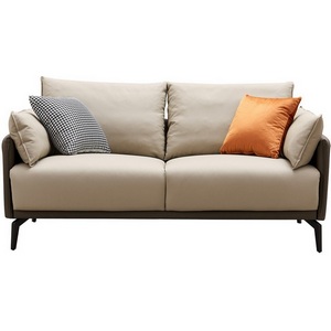 Изображение товара Диван ESF ELEGANTE NAPPA SF015 (2-х местный) бежевый 6615-коричневый/Кожа