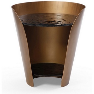 Изображение товара Стол журнальный ESF ET6123 (D48, 6) закаленное стекло/бронзовый/Закаленое стекло, Металл (круглая столешница)