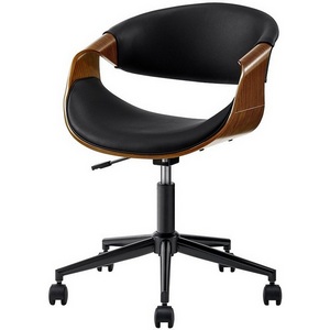 Изображение товара Кресло ESF JY1829-3 черный PU/орех/черный/Экокожа,Шпон