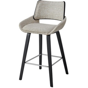 Изображение товара Стул полубарный ESF JY3174X-1109-4 бежевый #OTE TOPIC103/черный/Ткань,Шпон,Дерево