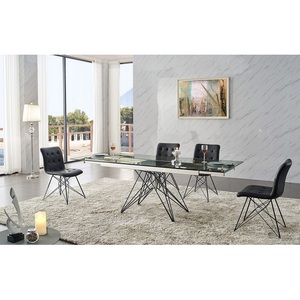 Изображение товара Стол с боковыми вставками с закругленными углами на 8 персон 041 (140) ESF T041 (прямоугольная столешница, 4 ножки)