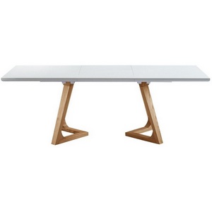 Изображение товара Стол вставка-бабочка на 8 персон T1692 белый/ясень (WK-03) ESF wk-06/ash (прямоугольная столешница)