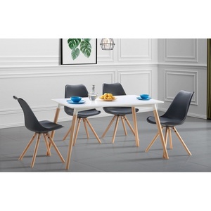 Изображение товара Стол с закругленными углами на 4 персоны DT-900 белый ESF white (прямоугольная столешница, 4 ножки)