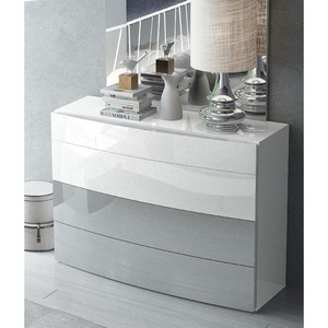 Изображение товара Комод горизонтальный 910C белый/серый Fenicia Mobilario white/grai