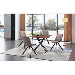 Изображение товара Стол подъемно-раскладной (раскрытая книга) на 4 персоны B2442-3 орех M021+ME021-1 ESF B2442-3ОРЕХ (прямоугольная столешница, I I-образная опора)