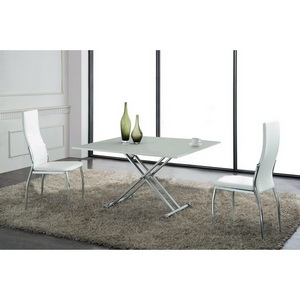 Изображение товара Стол подъемно-раскладной (раскрытая книга) на 4 персоны B2166 белый лак ESF white gloss (прямоугольная столешница, I I-образная опора)